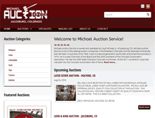 Tablet Screenshot of michaelauction.com